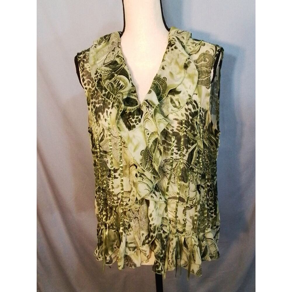 Plano green blouse